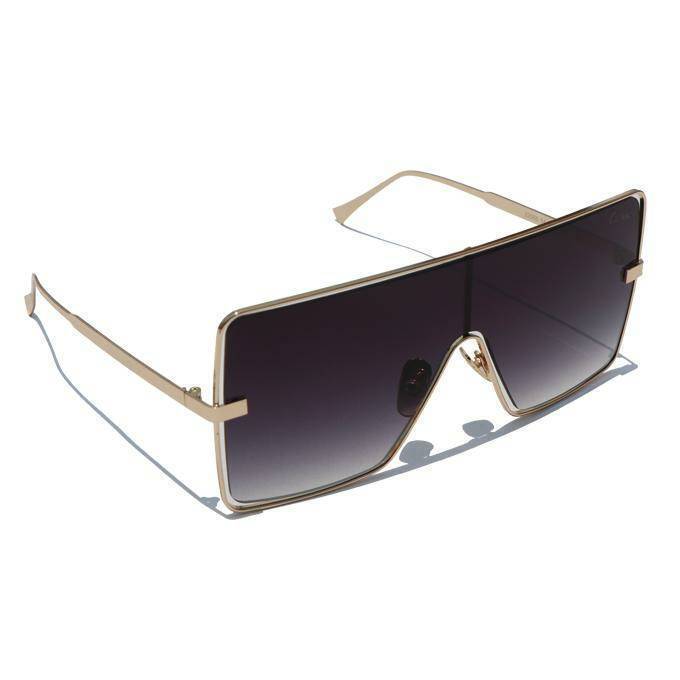 Carter Oversized Gold Frame Metal Sunglasses